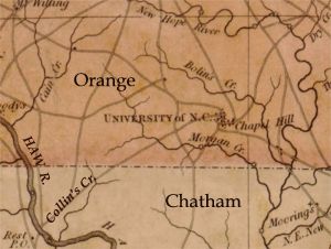 The New Hope Creek area around Chapel Hill, NC